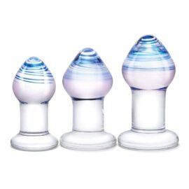 Gläs 3x Glass Butt Plugs - Droplets Anal Training Set