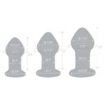 Gläs 3x Glass Butt Plugs - Droplets Anal Training Set