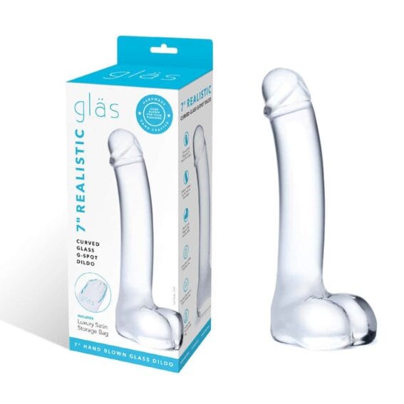 Gläs 7-inch Glass Dildo - Realistic Curved G-spot