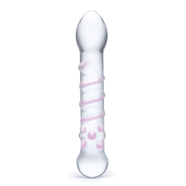 Gläs 7-inch Glass Dildo - Pink Spiral Full Tip Gläs 7-inch Glass Dildo - Pink Spiral Full Tip