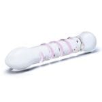 Gläs 7-inch Glass Dildo - Pink Spiral Full Tip