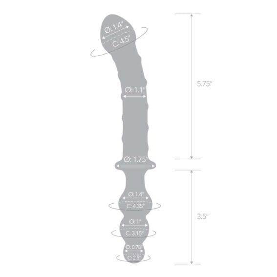 Gläs 10-inch Glass Dildo - Twister Dual-ended Stimulator Gläs 10-inch Glass Dildo - Twister Dual-ended Stimulator
