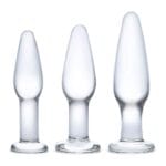 Gläs 3x Glass Butt Plugs - Classic Anal Training Set