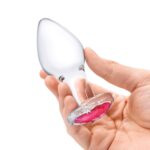 Gläs 3x Glass Butt Plugs - Heart Jewel Anal Training Set