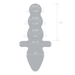 Gläs 4.5-inch Glass Butt Plug - Titus Beaded