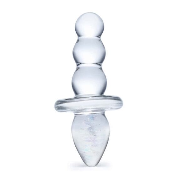 Gläs 4.5-inch Glass Butt Plug - Titus Beaded