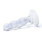 Gläs 4-inch Glass Butt Plug - Beaded Triple Play